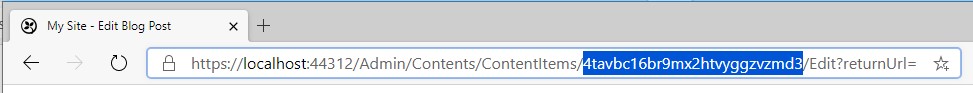 Content Item id
