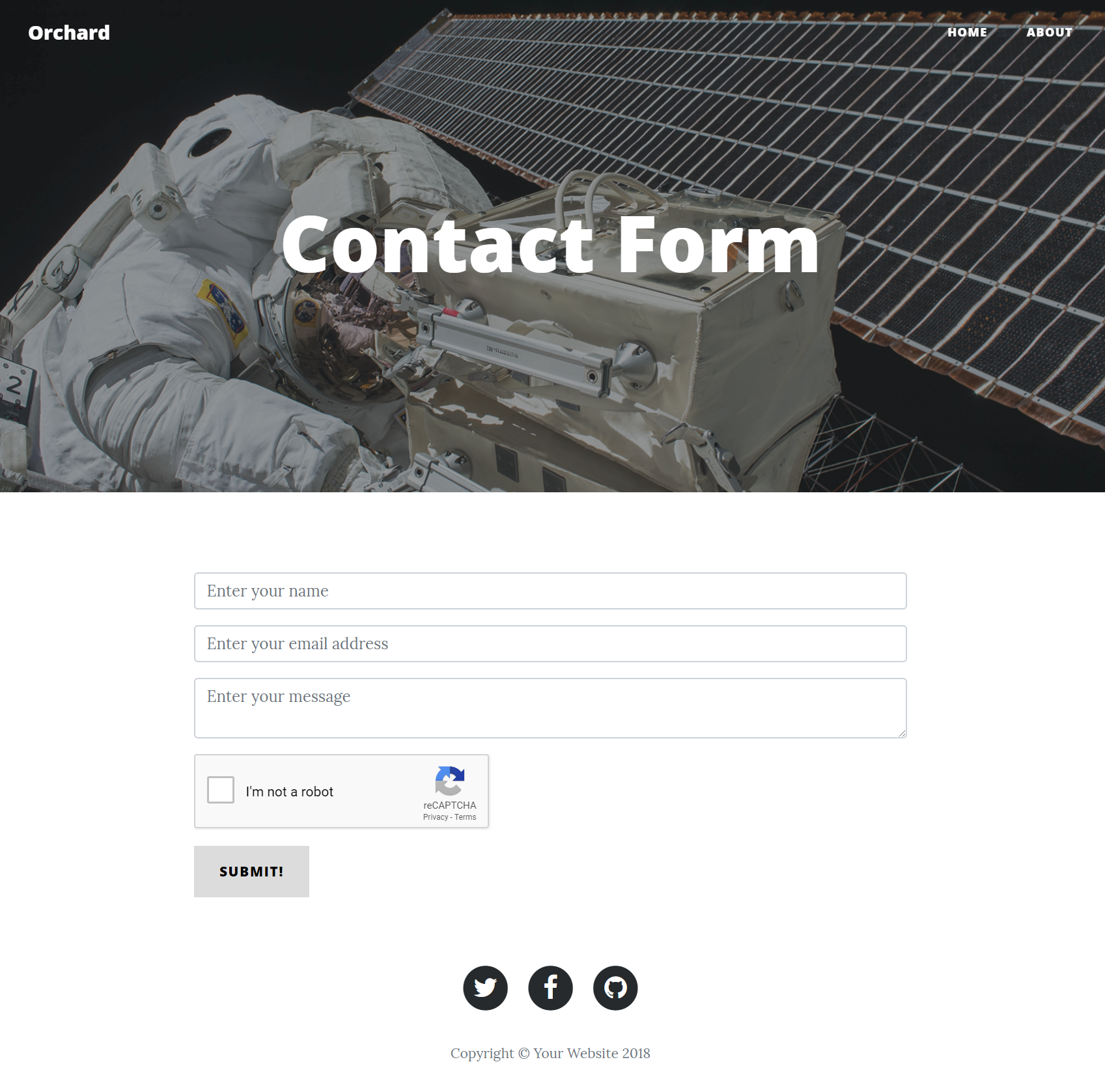 Contact Form - front-end